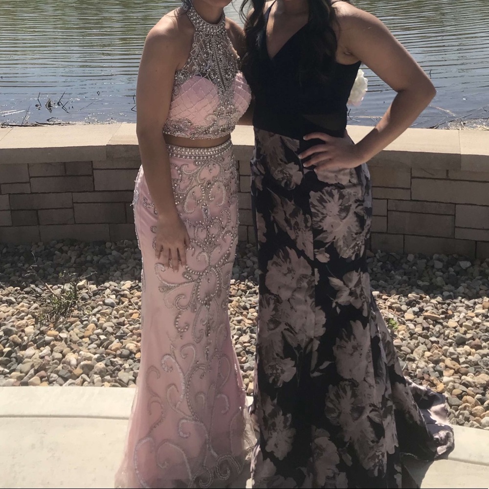 Light pink Rachel Allan prom dress